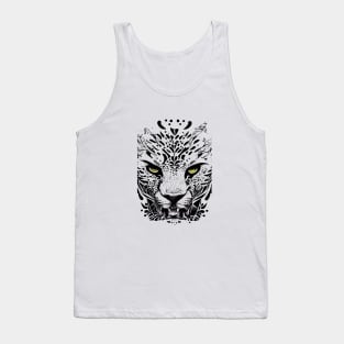 Cheetah Wild Animal Nature Illustration Art Tattoo Tank Top